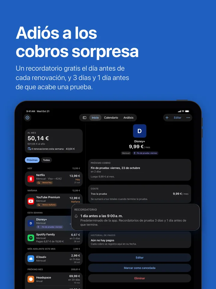 Recordatorios en el iPad