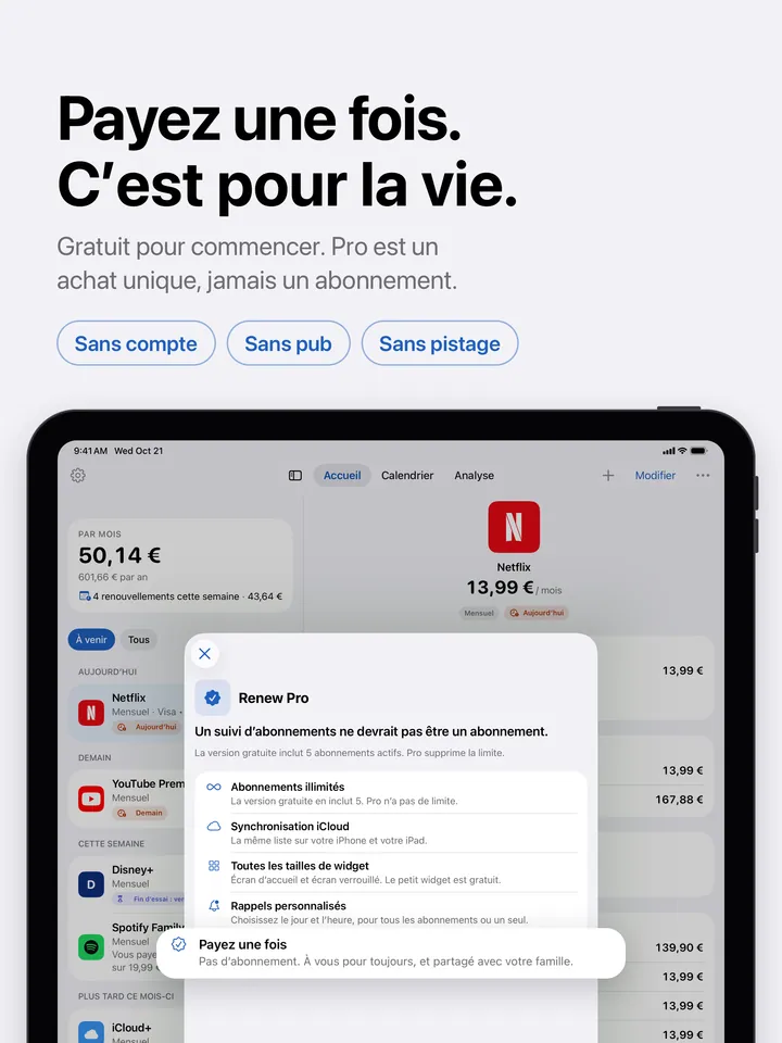 Renew Pro sur iPad