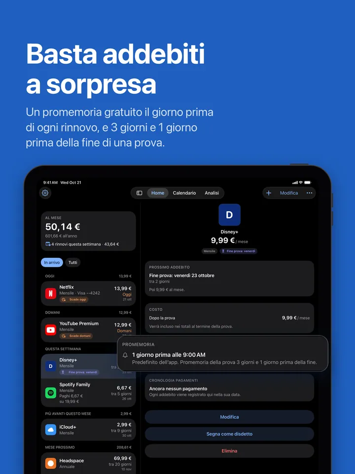 Promemoria su iPad