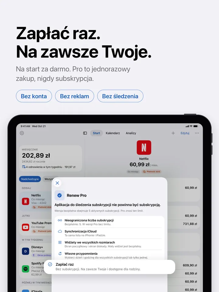 Renew Pro na iPadzie