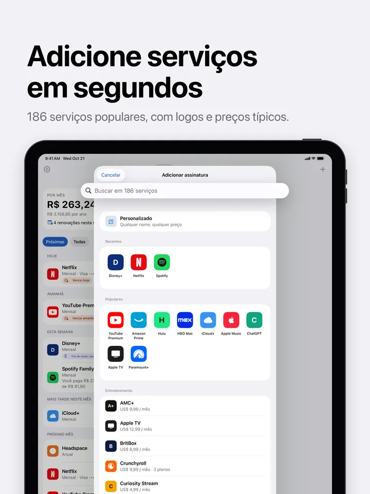 Adicionando uma assinatura no iPad