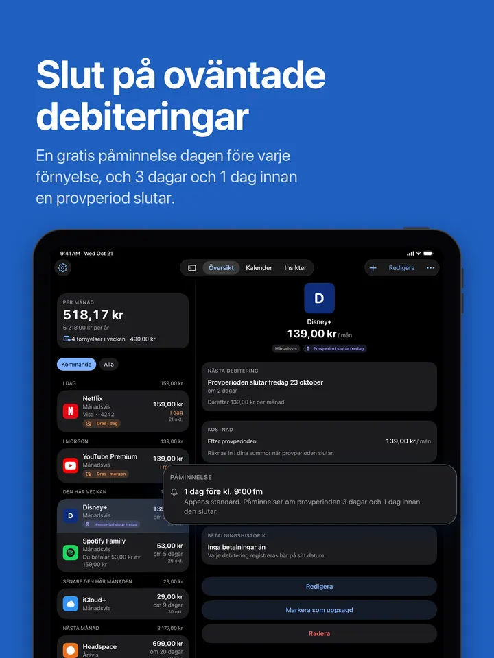 Påminnelser på iPad